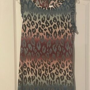 NWT Leopard Print Sleeveless Top